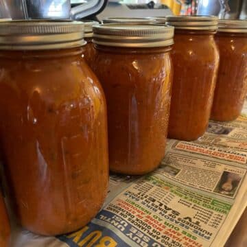 Roasted Tomato Sauce in jars.