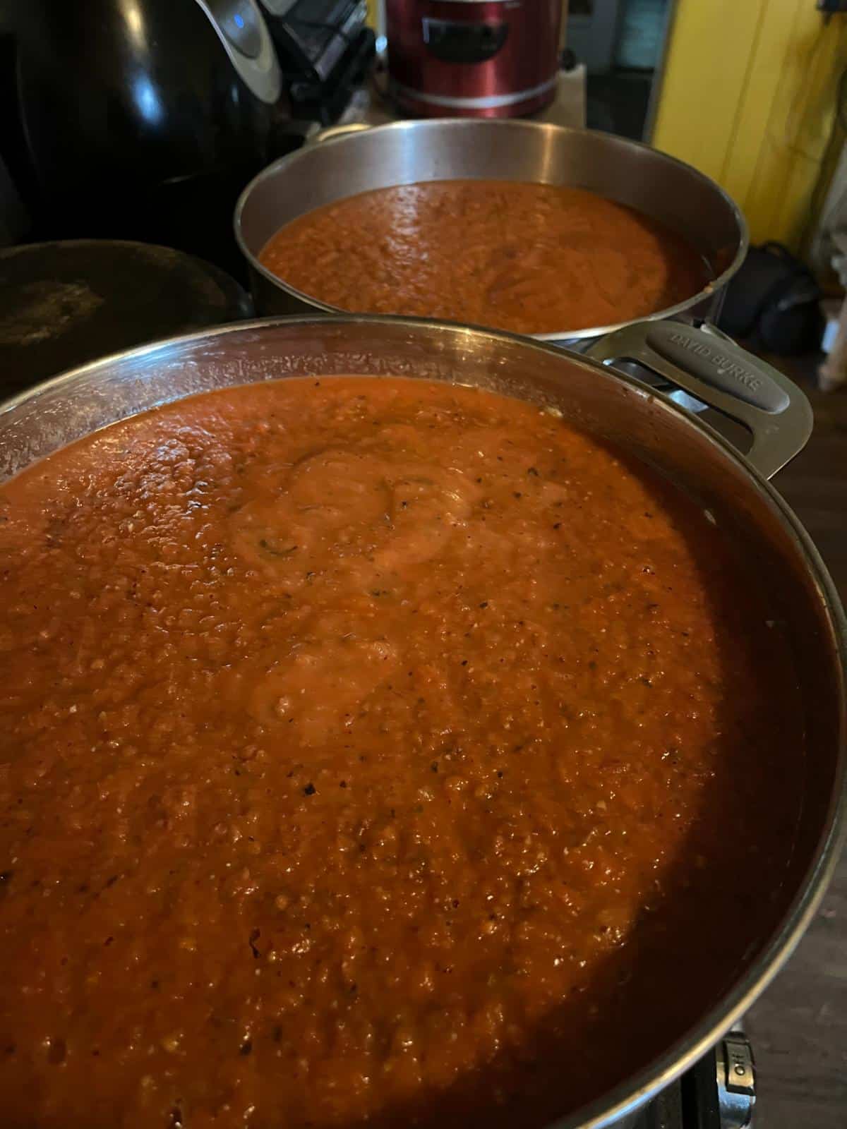 Blended roasted tomato sauce